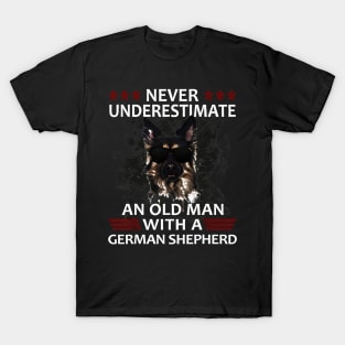 Old man german shepherd dog T-Shirt